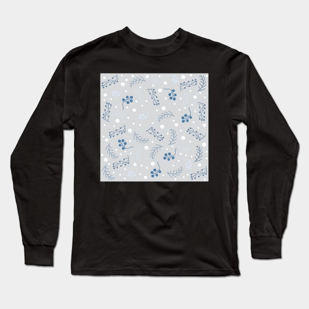 Winter Pattern Long Sleeve T-Shirt by Creative Meadows